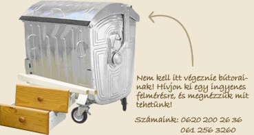 Egy ilyen ízléses bútort vétek kidobni! Bútorfelújítás ingyenes felméréssel!